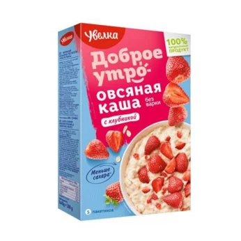 Νιφάδες Βρώμης Με Φράουλες 200g (5x40g) UVELKA