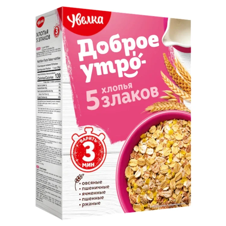 Flakes Mix From 5 Cereals 350g UVELKA