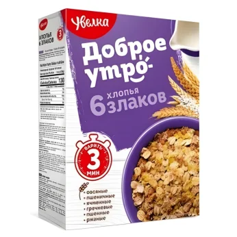 Νιφάδες 6 Δημητριακών 350g UVELKA