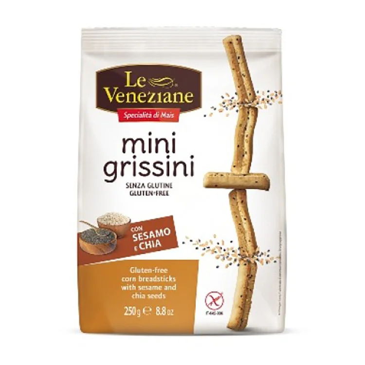 Mini Grissini with Sesame and Chia Gluten Free 250g LE VENEZIANE