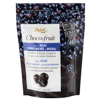 Dark Chocolate Balls with Acai & Blackcurrant & Blackberry Flavoured Filling 125g ZAINI