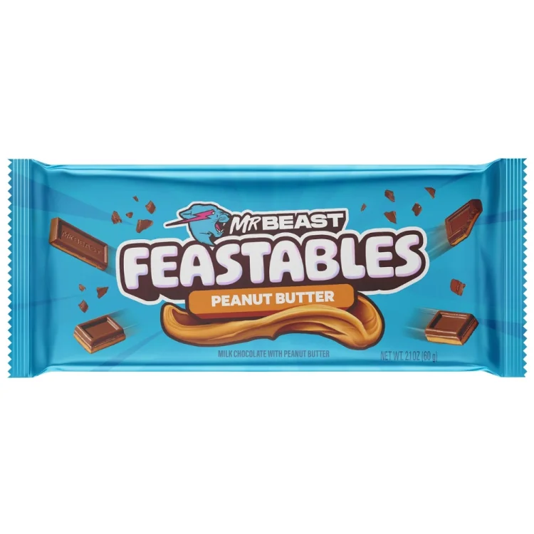 Σοκολάτα Γάλακτος με Φιστικοβούτυρο Feastables  60g MR BEAST