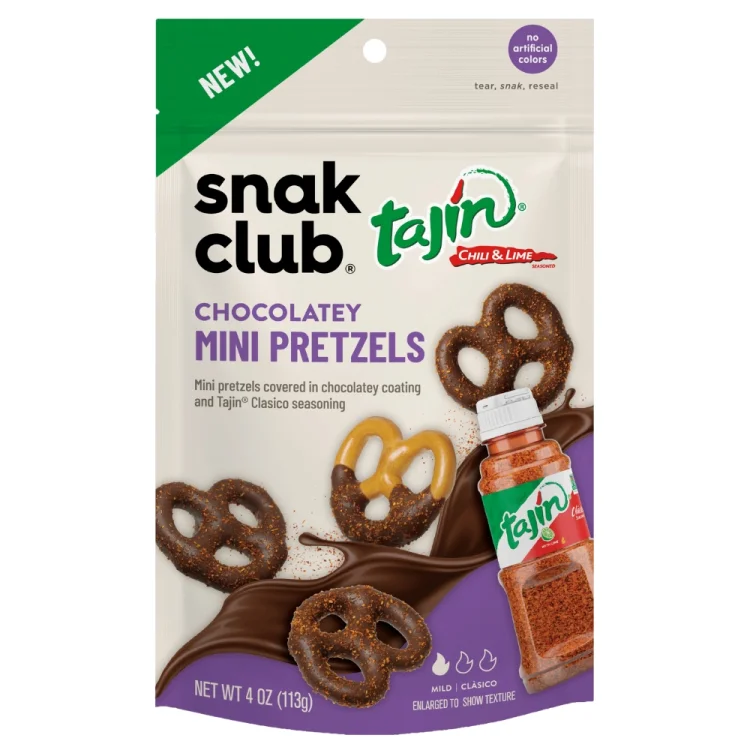 Μίνι Πρέντζελ με Επικάλυψη Σοκολάτας και Καρύκευμα Τajin 113g SNACK CLUB