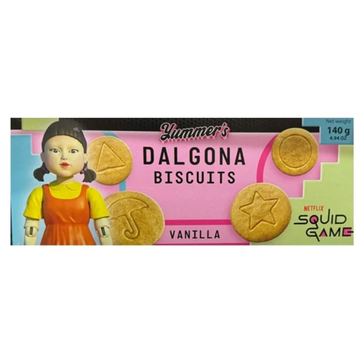 Yummers Dalgona Biscuits Vanilla Flavour 140g SQUID GAME