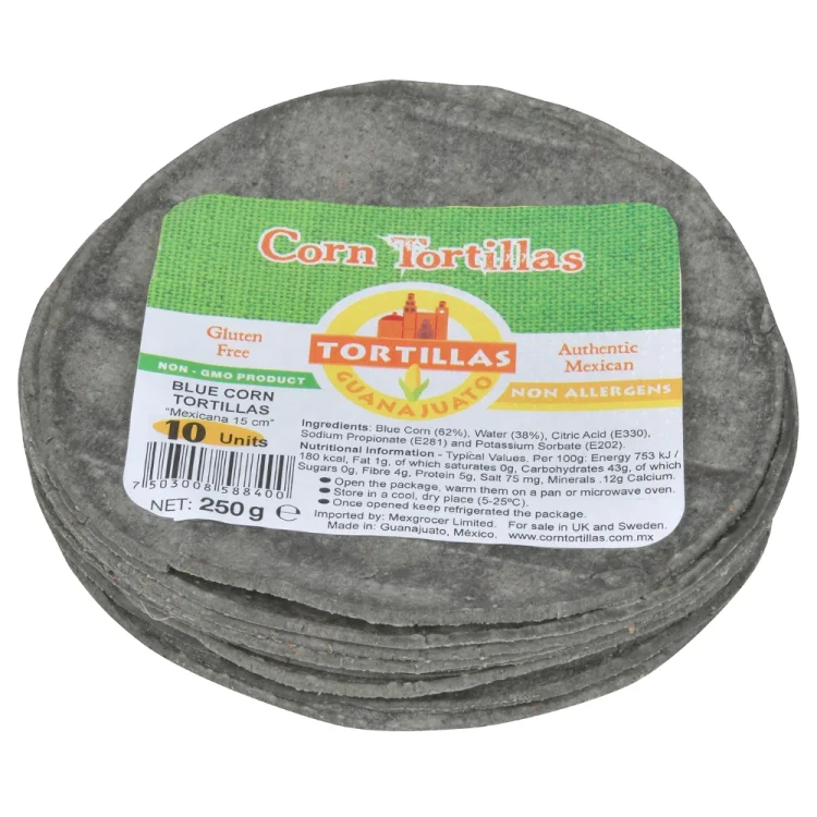 Blue Corn Tortilla Guanajuato 15cm 10pcs GUANAJUATO