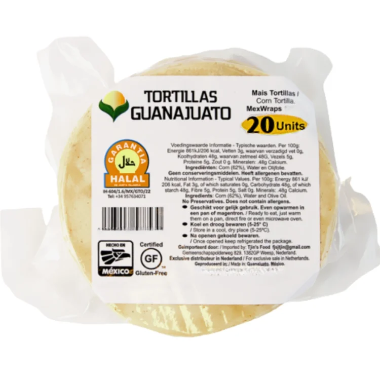 White Corn Tortilla Guanajuato 10cm 20pcs GUANAJUATO